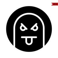 emoticon glyph icon vector