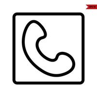 cell phone in frame line icon vector