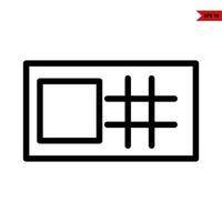 hashtag in microwave line icon vector