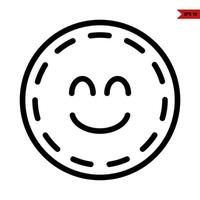 emoticon line icon vector