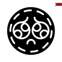 emoticon glyph icon vector