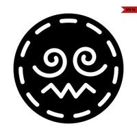 emoticon glyph icon vector