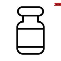 bottle drug line icon vector