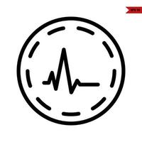 beat in button line icon vector