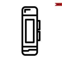 Bottle drug line icon vector