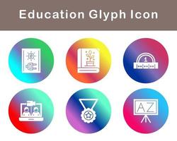 conjunto de iconos de vector de educación