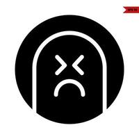 emoticon glyph icon vector