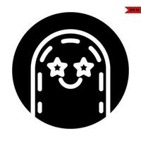 emoticon glyph icon vector