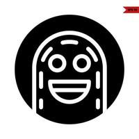 emoticon glyph icon vector