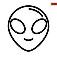 aliens line icon vector