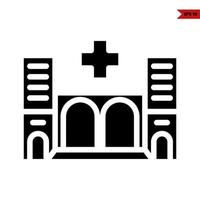 hospital glyph icon vector