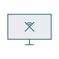 Unique Disconnected Network Vector Icon