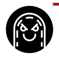 emoticon glyph icon vector