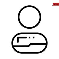 Person line icon vector