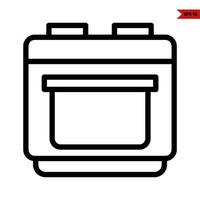 microwave line icon vector