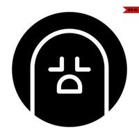 emoticon glyph icon vector