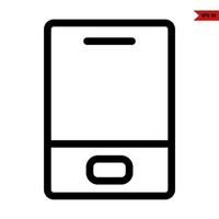 mobile phone line icon vector