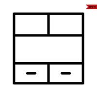 cupboard line icon vector