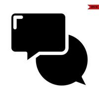 speech bubble glyph icon vector