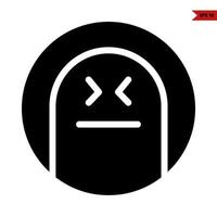 emoticon glyph icon vector