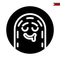 emoticon glyph icon vector