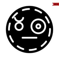 emoticon glyph icon vector