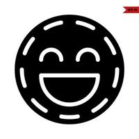 emoticon glyph icon vector