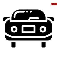 car glyph icon vector