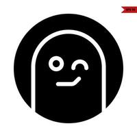 emoticon glyph icon vector