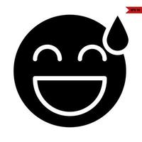 emoticon glyph icon vector