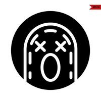 emoticon glyph icon vector