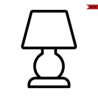 night lamp line icon vector