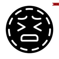 emoticon glyph icon vector