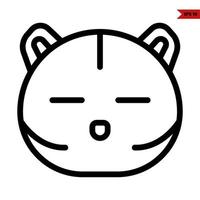 emoticon sticker line icon vector