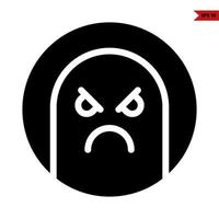 emoticon glyph icon vector