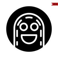 emoticon glyph icon vector