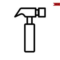 hammer line icon vector