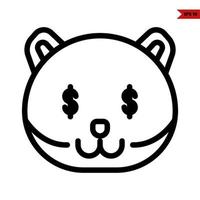 emoticon sticker line icon vector