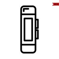 bottle line icon vector