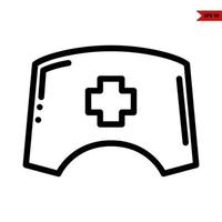 health nurse line icon vector