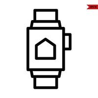 shape in watch line icon vector