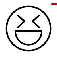 emoticon sticker line icon vector