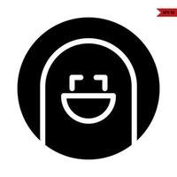 emoticon glyph icon vector