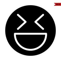 emoticon glyph icon vector