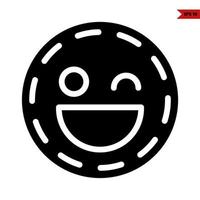 emoticon glyph icon vector