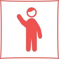 Waving to people Unique Vector Icon