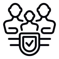 Secured family icon outline vector. Patient life vector