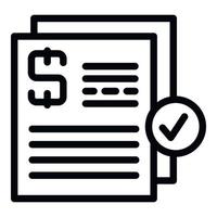 Insurance payment icon outline vector. Patient life vector