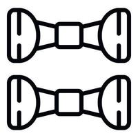 Dumbbell item icon outline vector. Shop goods vector