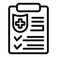 Medical card icon outline vector. Health treatment vector